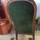 Voltaire with green velvet seat