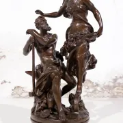 Adrien-Etienne Gaudez (1845-1902) bronze 'La Fortune récompense le travail'
