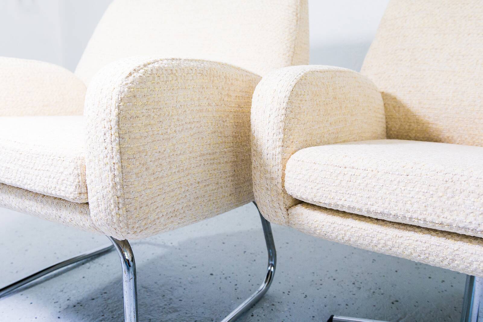 Vintage yellow Armchairs, Germany, 1970s, Set Of 2