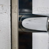 3 CHROME STEEL WALL LAMPS/CEILING LAMPS BY MOTOKO ISHII 70' YEARS STAFF PUBLISHER