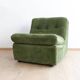 Modular vintage sofa with green cord upholstery