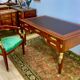 Empire style desk return from egypt double sided in mahogany and gilded bronzes year 1900