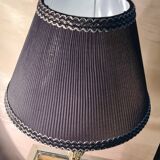 Rocaille style bronze lamp and pleated lampshade with gallon 49x25