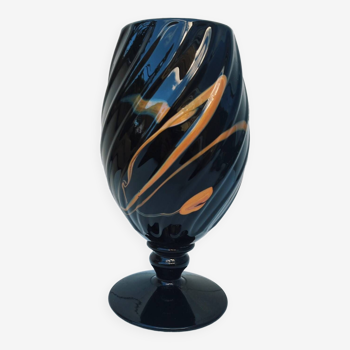 Vase on foot Moorish glassware Old Mandelieu la Napoule