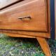 Vintage Scandinavian chest of drawers - varnished wood in teak colour