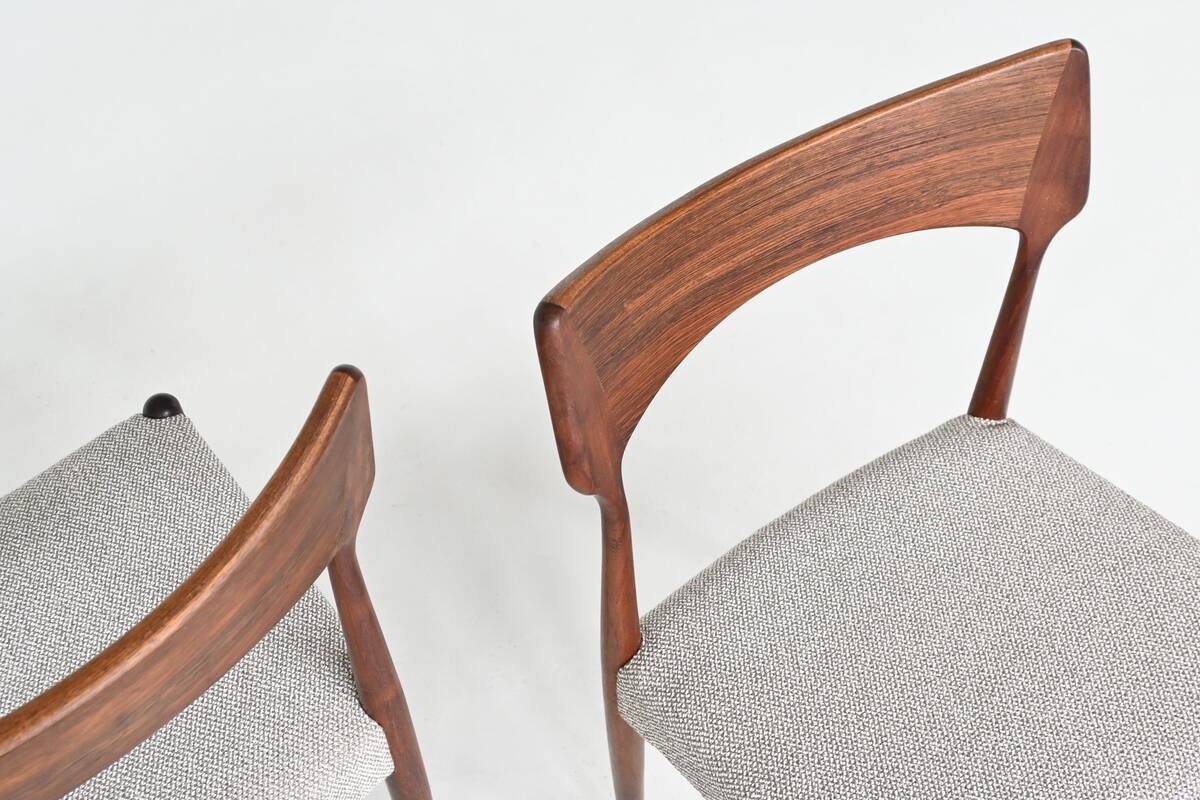 Bernhard Petersen dining chairs in rosewood by Christian Linnebergs, Denmark, 1960