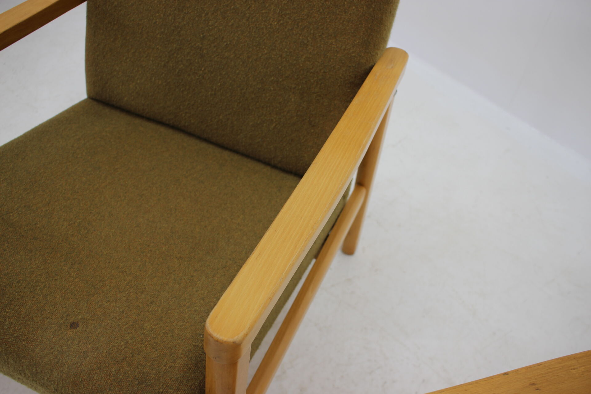 1960s Pair of Beech Armchairs, Czechoslovakia