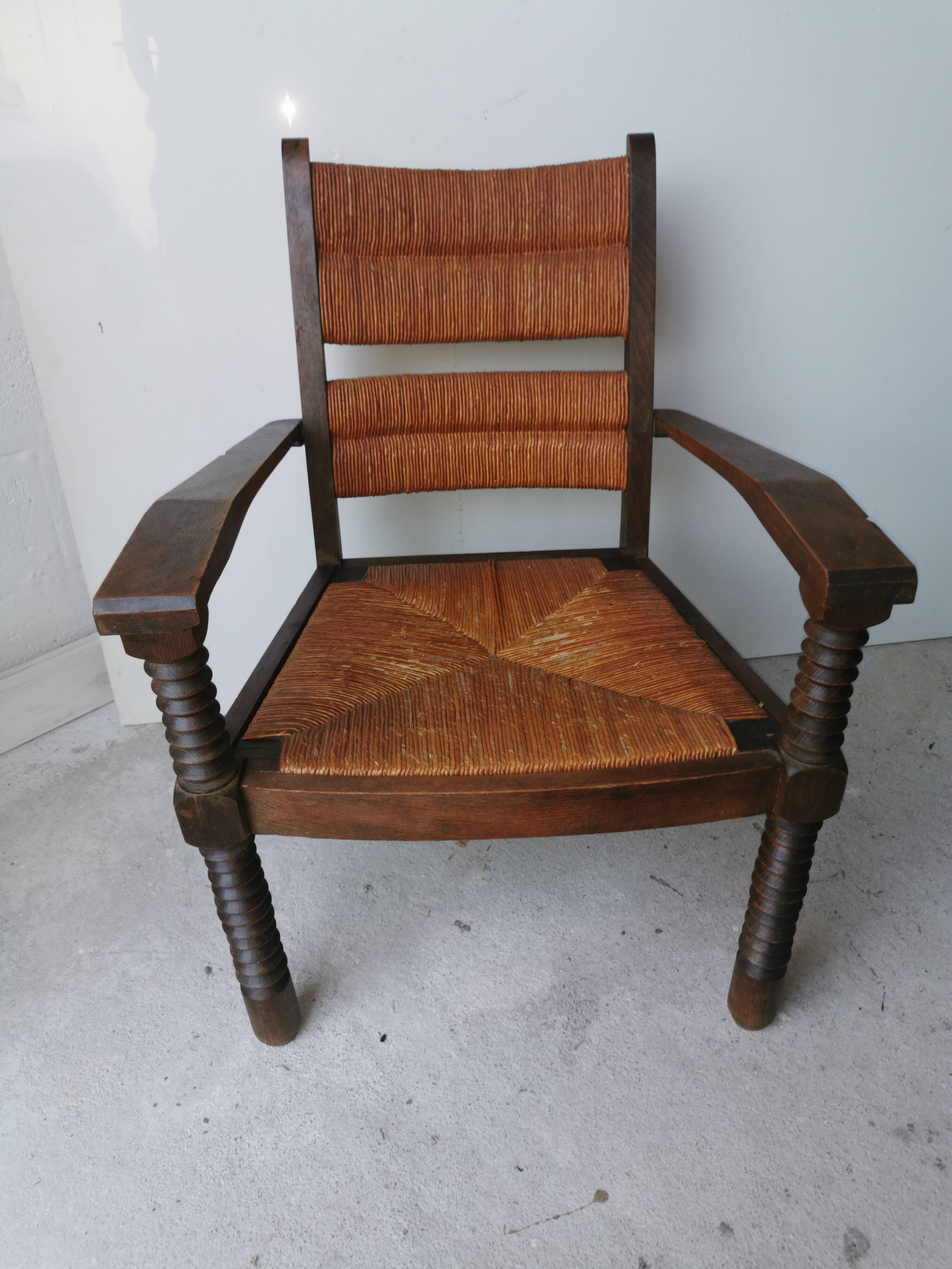 Vintage brutalist armchair