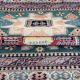 Handmade Oriental Rug Kazak Afghan: 1.66 X 2.64 Meters