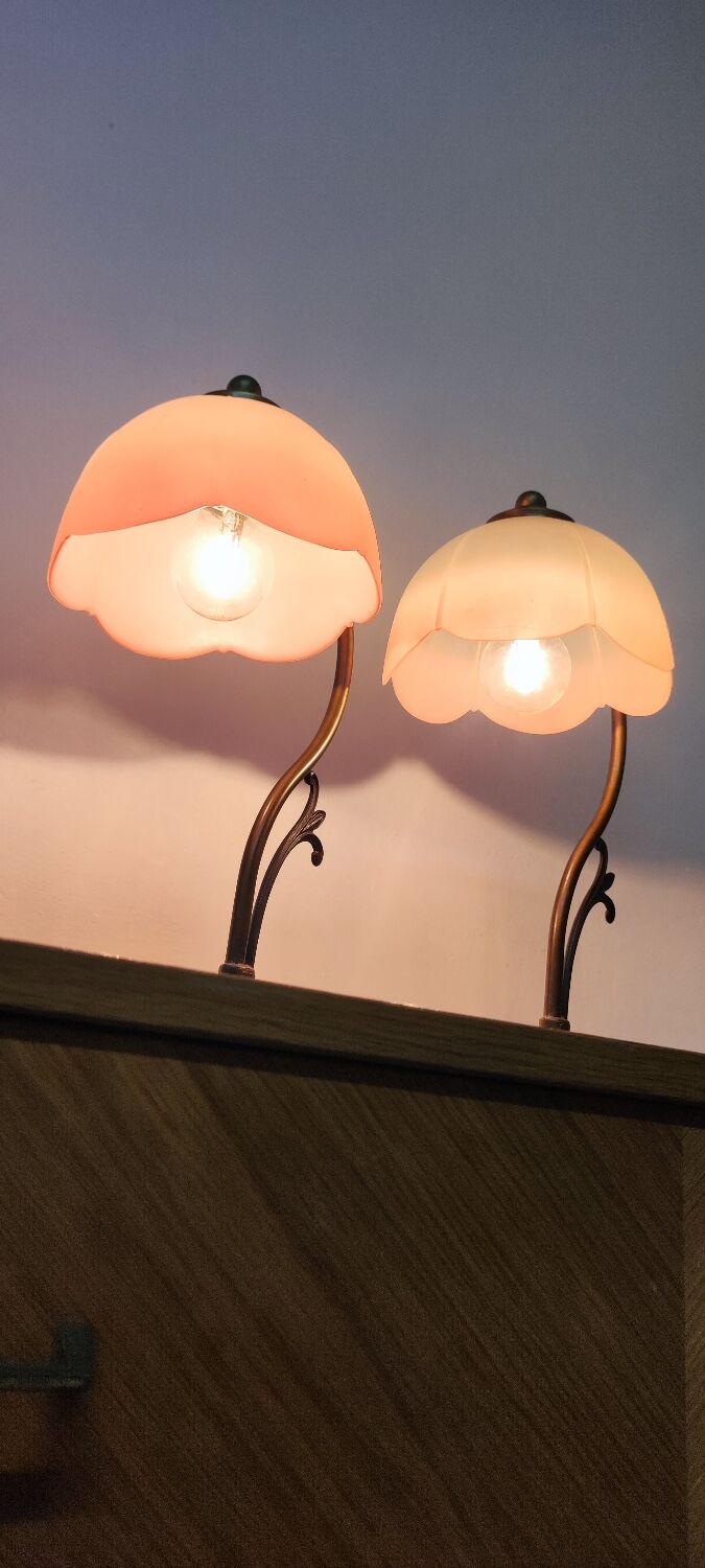 Pair of bedside lamps