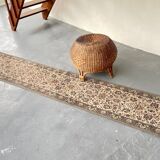Vintage Beige Grey-Blue Runner Rug