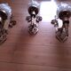 3 gold metal torchere wall lights