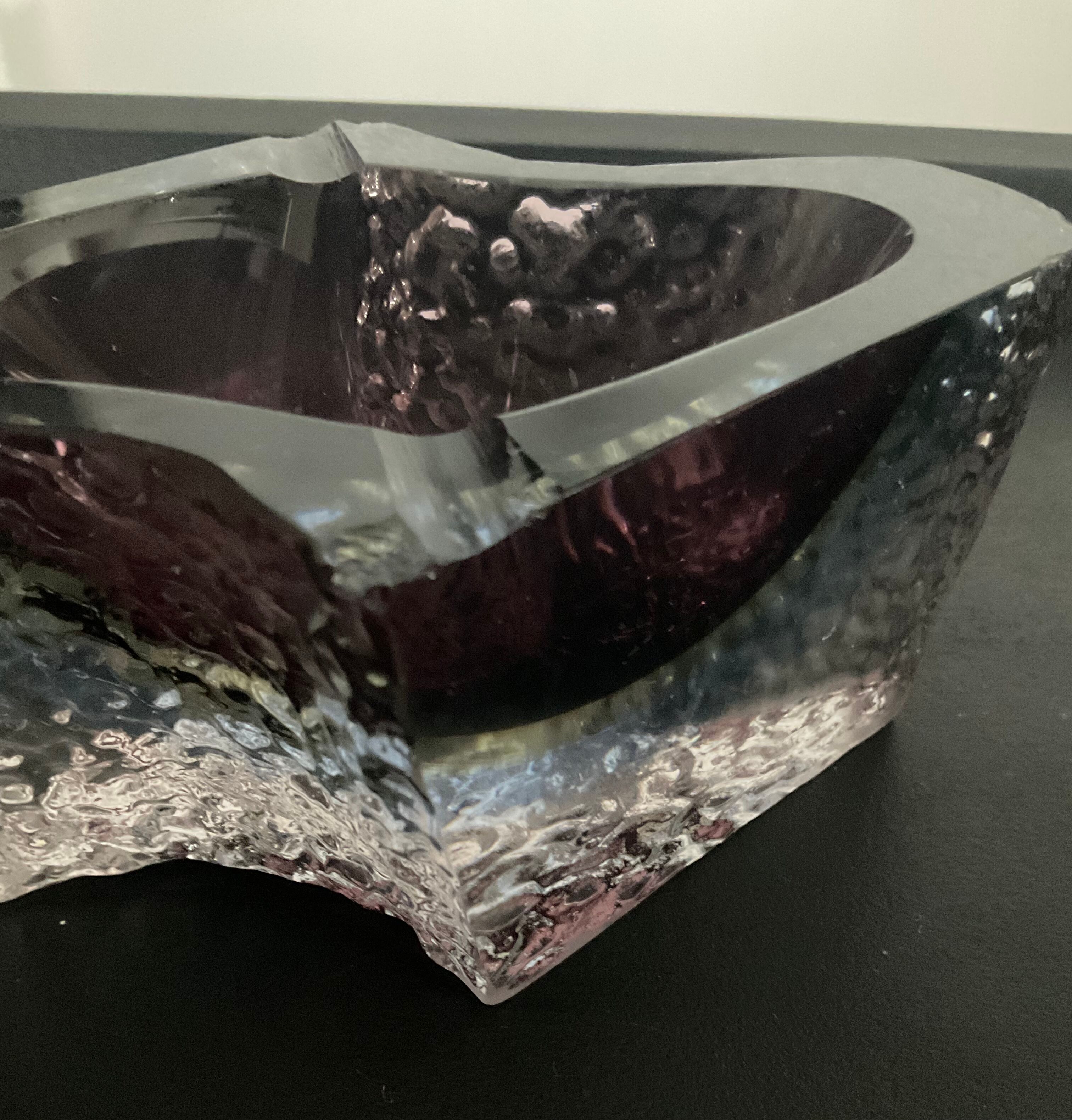 Duo Murano vase and ashtray by Alessandro Mandruzzato 60s