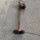 Vintage Italian floor lamp with burgundy marble effect and round dome