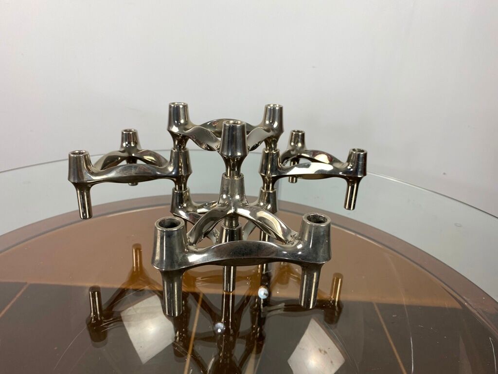 Set of 5 modular candle holders bmf nagel 1970