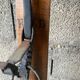 Old wooden skis
