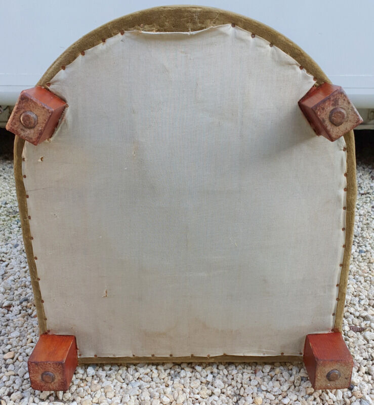 Former art deco kaki velvet chair