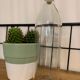 Antique glass bottle with a capacity of 1 litre and its beige cap - in very good condition!