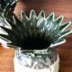 Paire de vases ananas en grès Rhoda