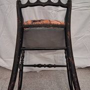 Chaise Napoléon III en bois noirci