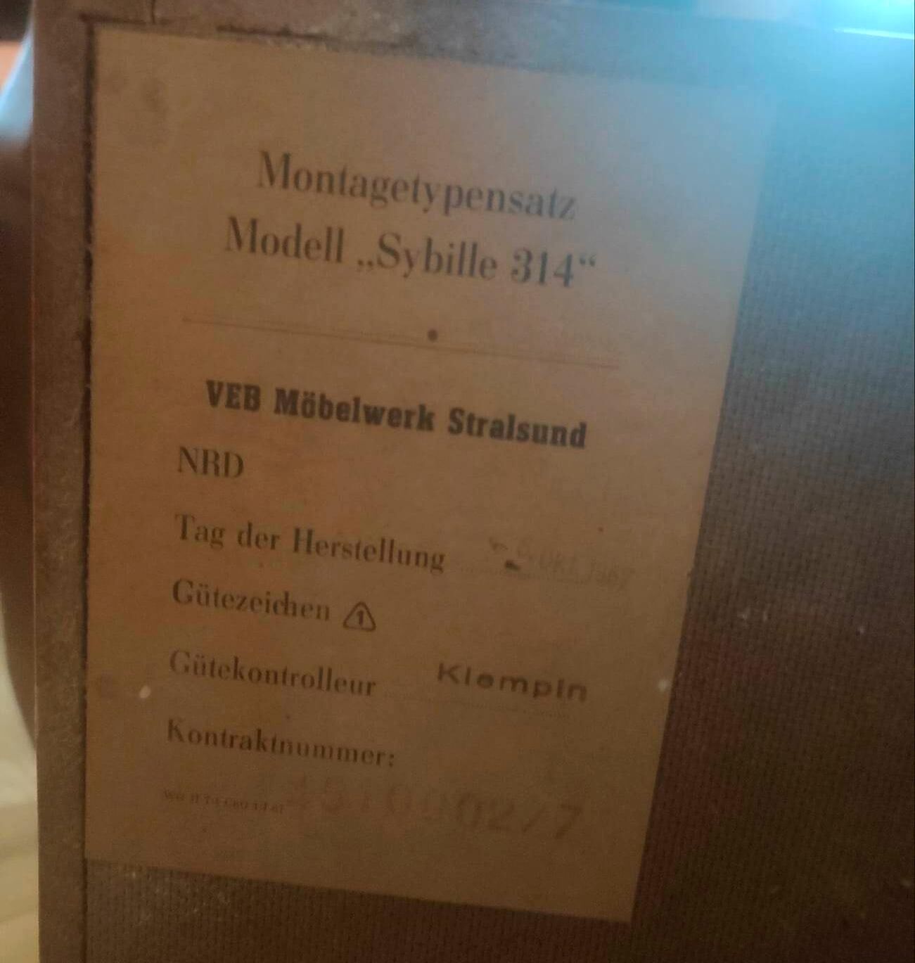 String Sybille 314 modular bookcase, Germany - GDR, 1967