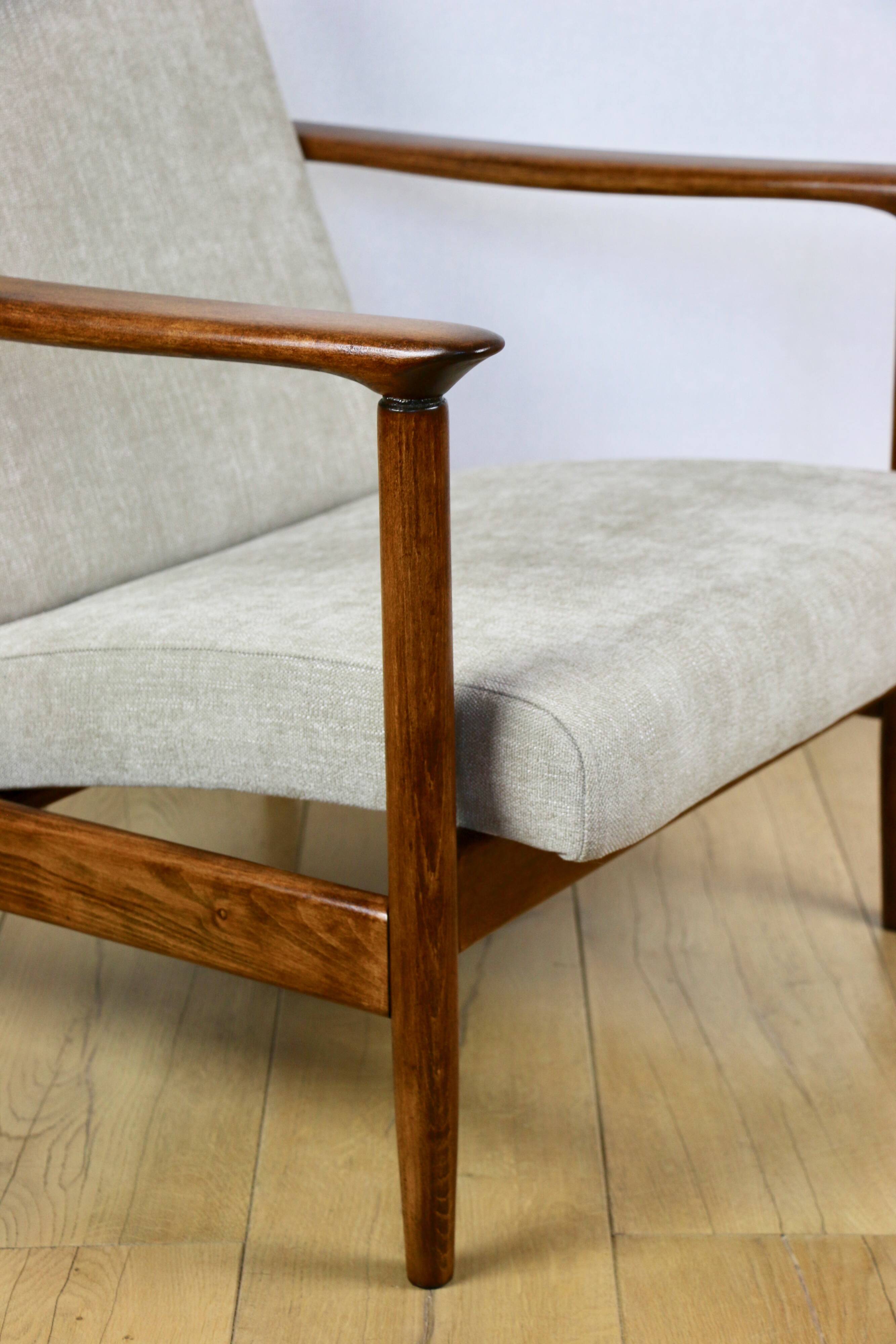 GFM-142 armchair, design by Edmund Homa from the 70s, beige