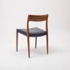 Model 77 Chair in Teak and blue leather by Niels Otto Møller