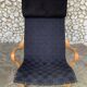 Pernilla armchair in black canvas by Bruno Mathsson, Dux, Sweden 1970