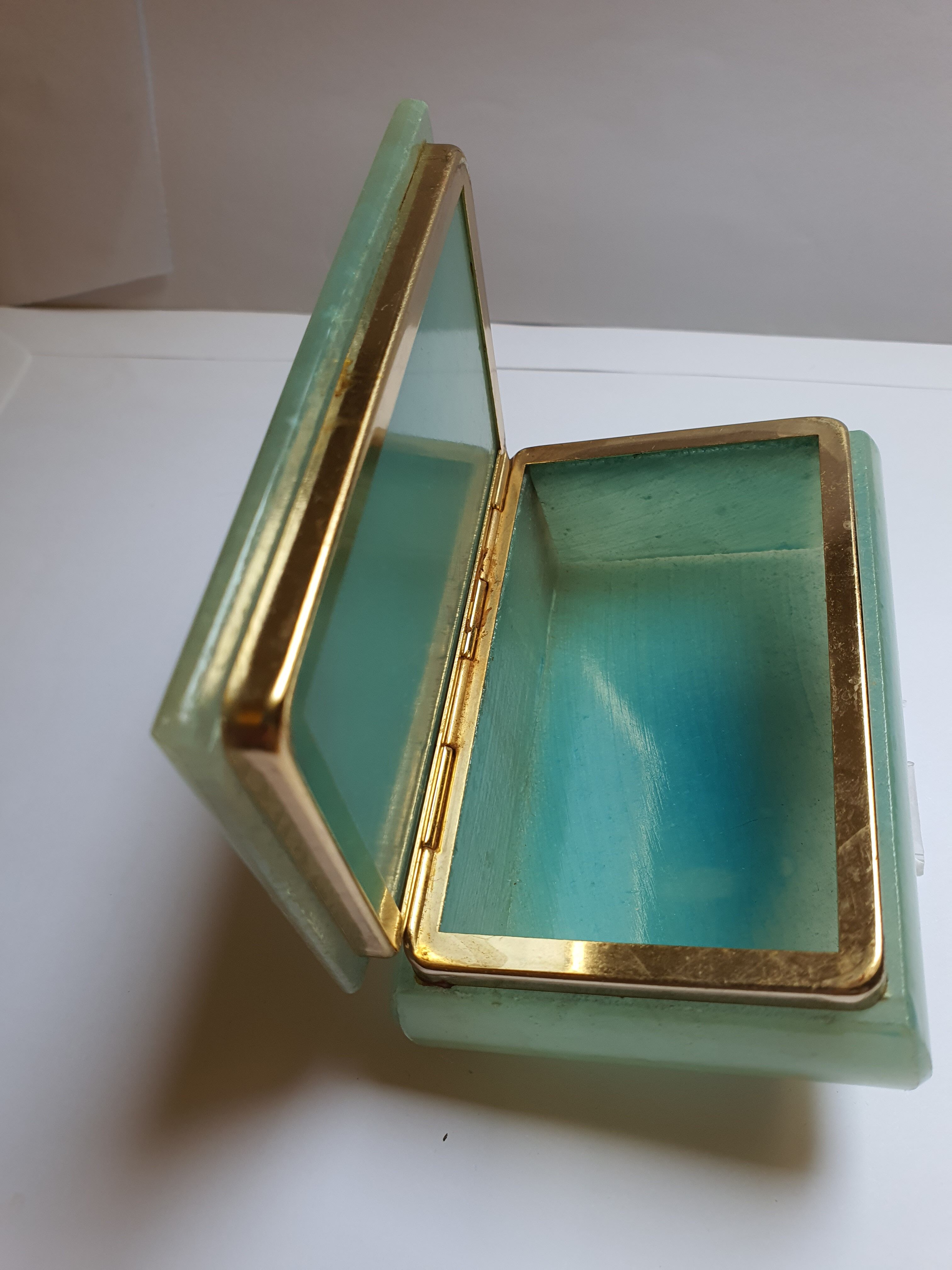 Vintage onyx marble jewelry box