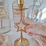 Brass star candlestick