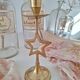 Brass star candlestick