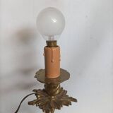 Old small bronze lamp in Louis XV / Rocaille style in working order