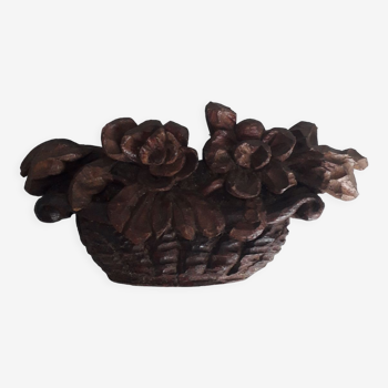 Carved solid wood ornament