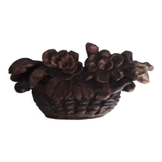 Carved solid wood ornament