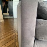 Anthracite grey velvet sofa