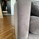 Anthracite grey velvet sofa