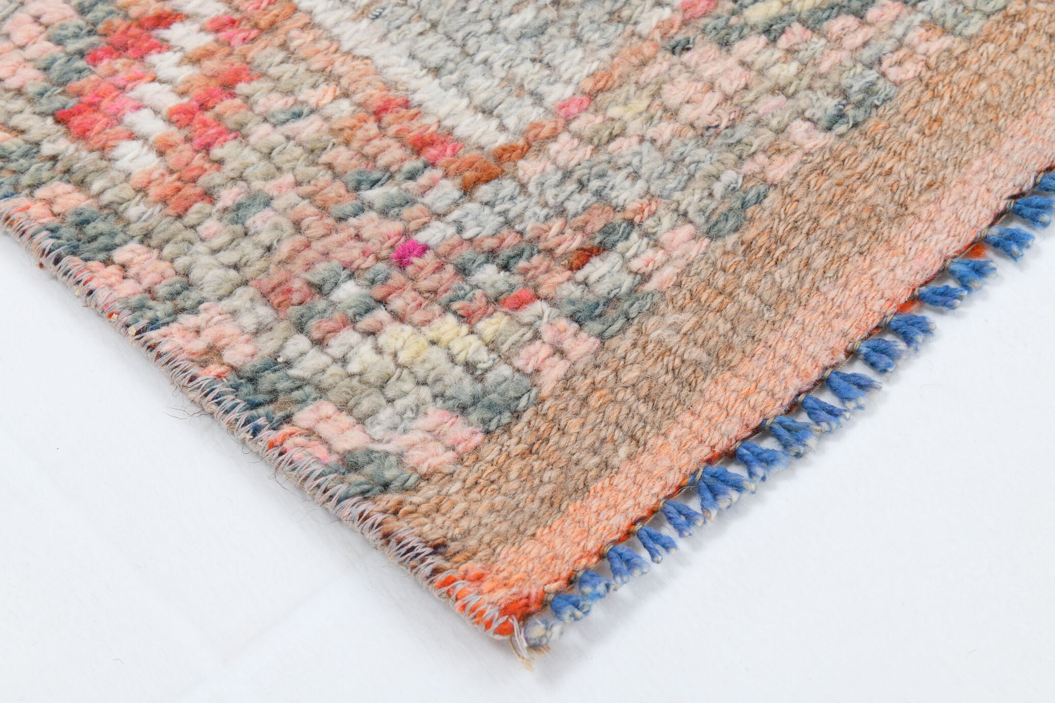 3x10 neutral handmade vintage runner rug, 78x326cm