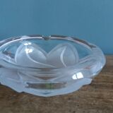 Crystal ashtray, flower shape, water lily J.G. Durand, Cristal d’Arques