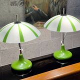 Pair of opaline lamp Space age Czech 1970