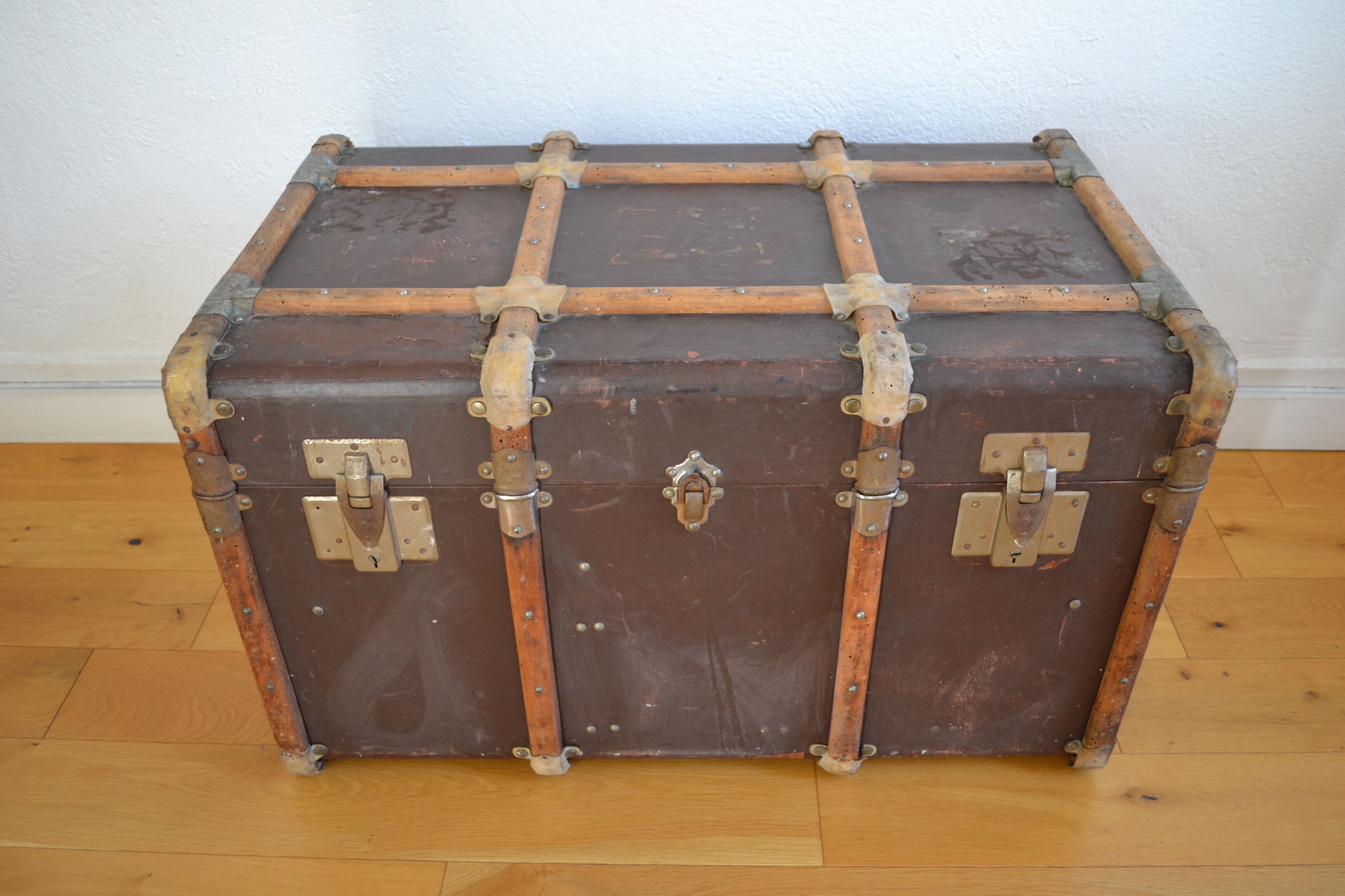 Old travel trunk
