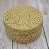 Set of 6 wicker coasters with their storage box