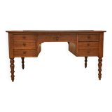 19th century Louis Philippe bureau plat in solid gilded oak