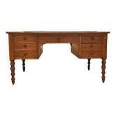 19th century Louis Philippe bureau plat in solid gilded oak