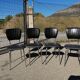 Series of 4 vintage black skai chairs - Vanac Aix