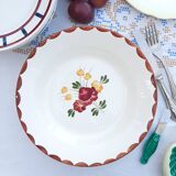 Plat creux fleuri Longchamp vintage