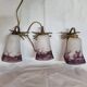 Glass paste wall light, bronze swallows