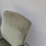 Napoleon III period velvet toad armchair, 19th century