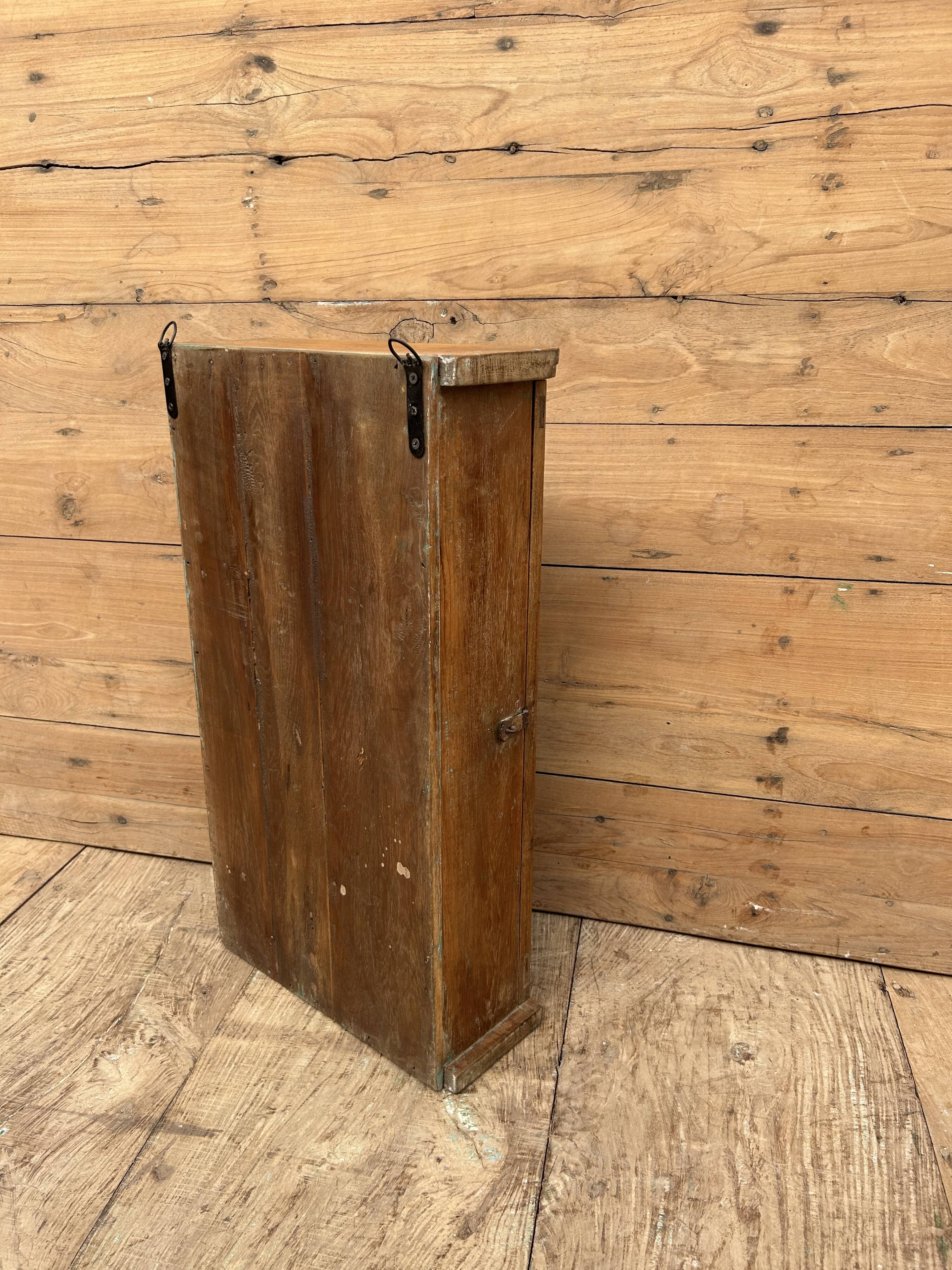 Wall display cabinet in Burmese teak