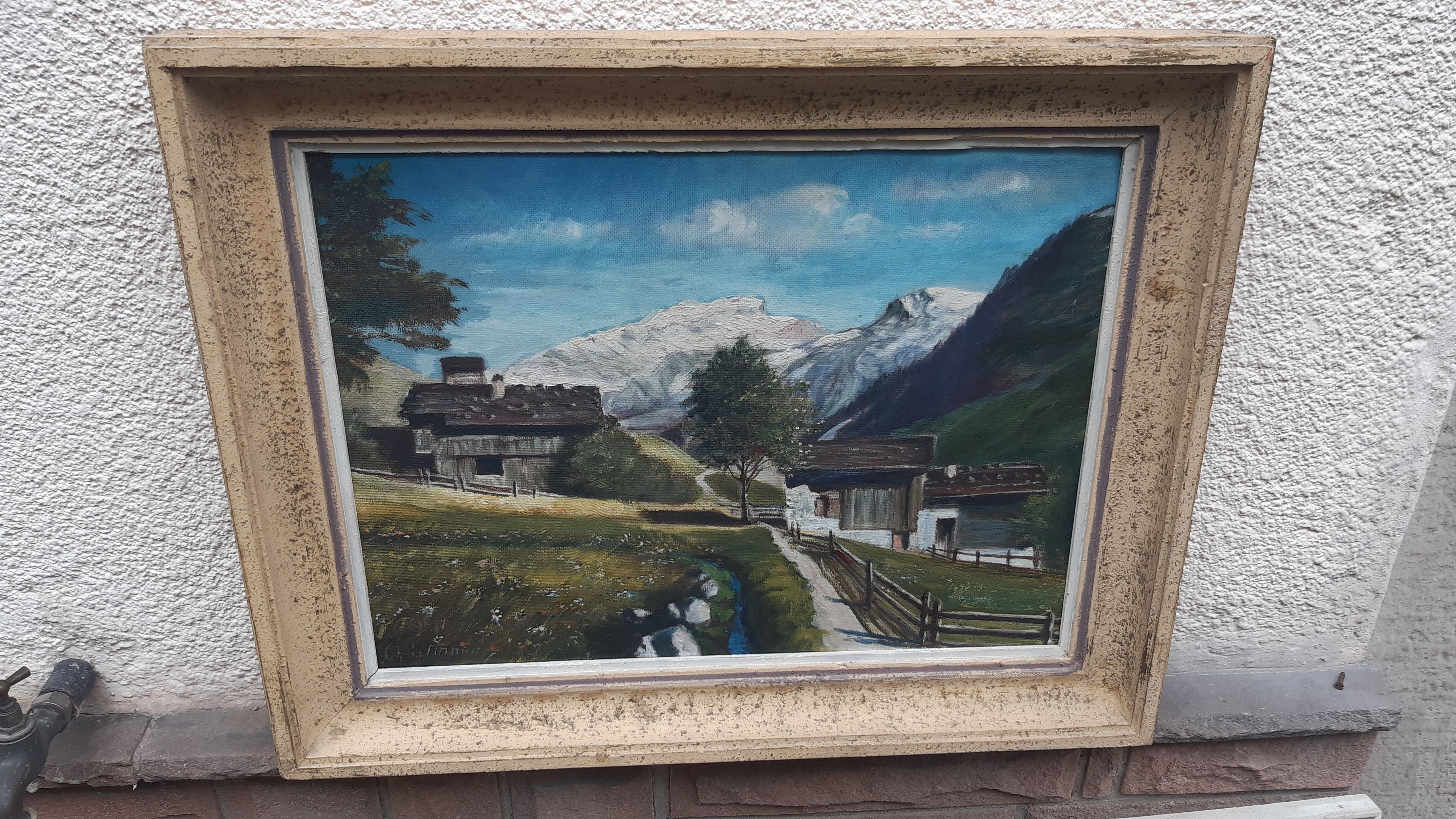 Mid-twentieth table "mountain landscape"