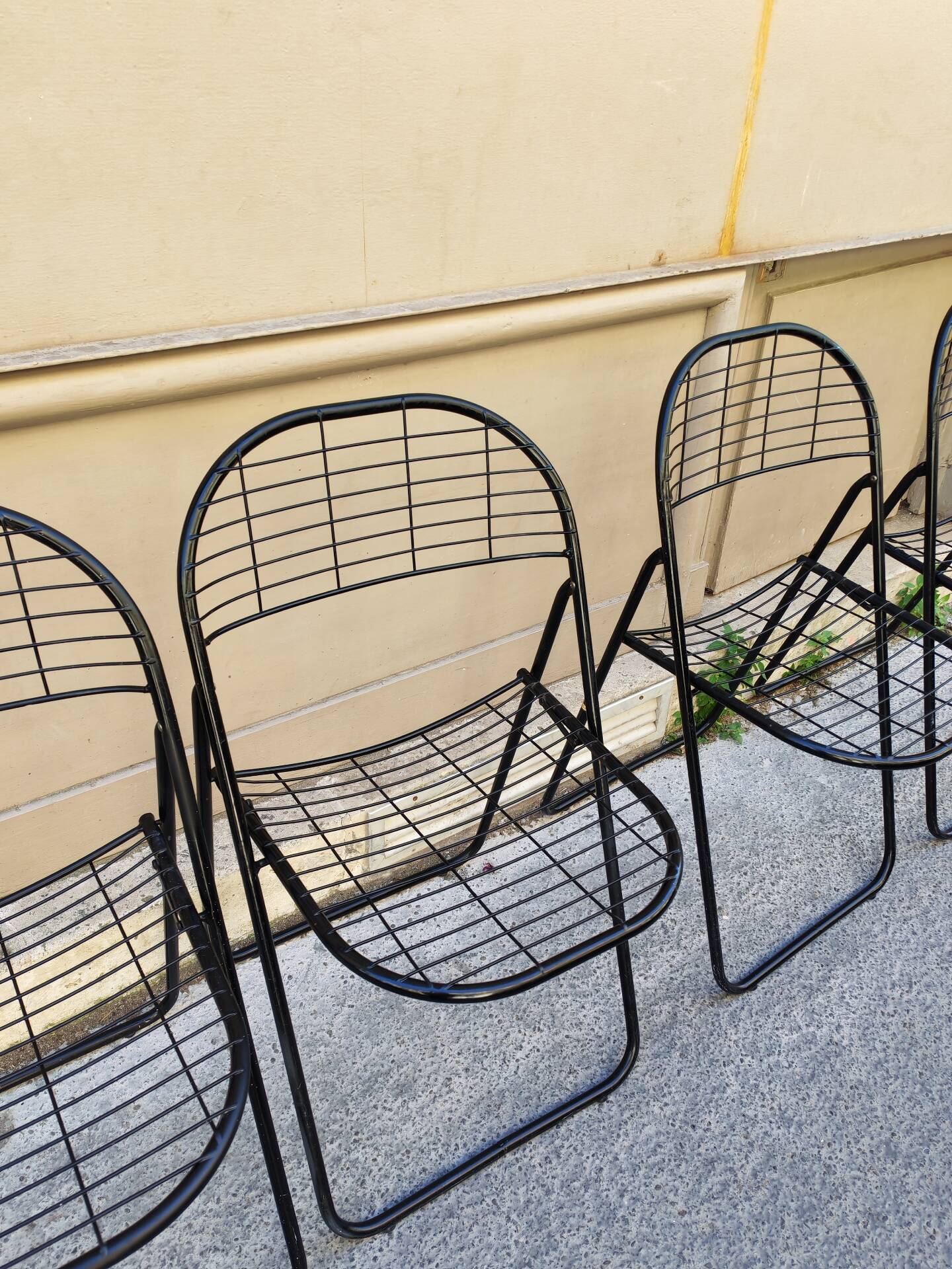 Set of 4 minimalist chairs "Åland" Niels Gammelgaard 1980